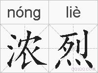 浓烈的拼音