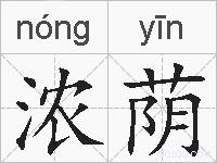 浓荫的拼音