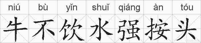 牛不饮水强按头的拼音