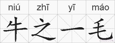 牛之一毛的拼音