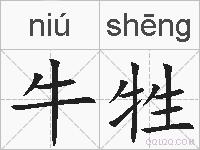 牛牲的拼音