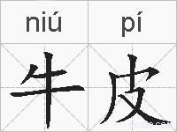 牛皮的拼音
