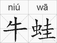 牛蛙的拼音