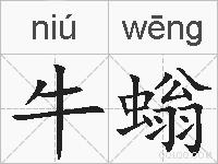 牛螉的拼音