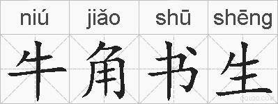 牛角书生的拼音
