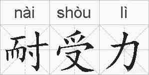 耐受力的拼音