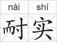 耐实的拼音