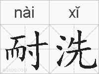 耐洗的拼音