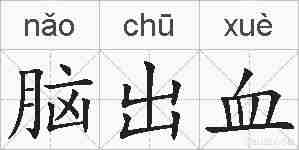 脑出血的拼音
