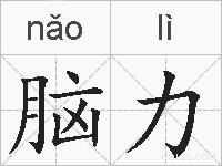 脑力的拼音