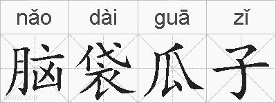 脑袋瓜子的拼音