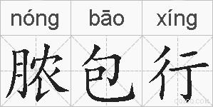 脓包行的拼音