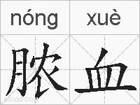 脓血的拼音