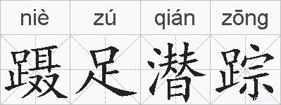 蹑足潜踪的拼音
