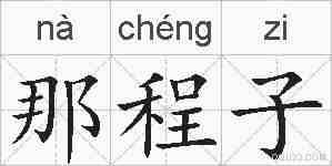 那程子的拼音
