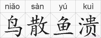鸟散鱼溃的拼音