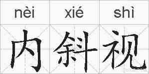 内斜视的拼音
