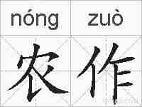 农作的拼音