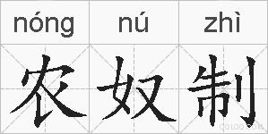 农奴制的拼音