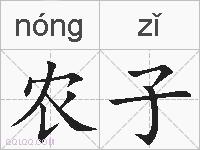 农子的拼音