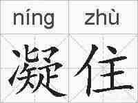 凝住的拼音