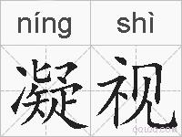 凝视的拼音