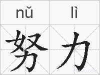 努力的拼音