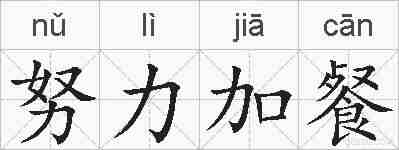 努力加餐的拼音