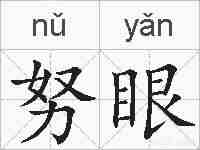 努眼的拼音