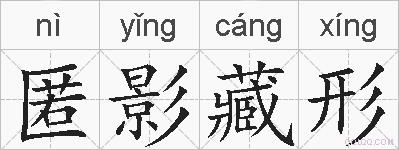 匿影藏形的拼音