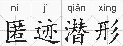 匿迹潜形的拼音