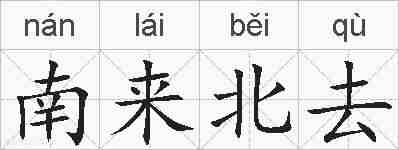 南来北去的拼音