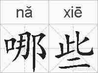 哪些的拼音