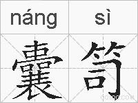 囊笥的拼音