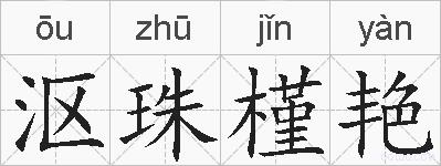 沤珠槿艳的拼音