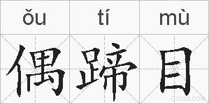 偶蹄目的拼音