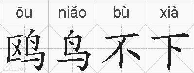 鸥鸟不下的拼音