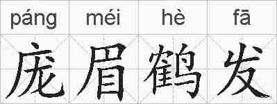 庞眉鹤发的拼音
