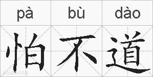 怕不道的拼音