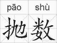 抛数的拼音
