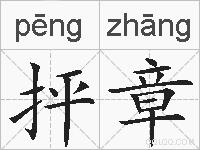 抨章的拼音