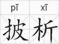披析的拼音