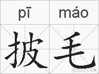 披毛的拼音