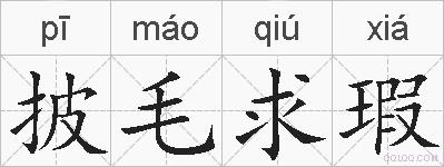 披毛求瑕的拼音