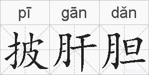 披肝胆的拼音