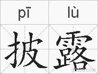 披露的拼音