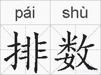 排数的拼音