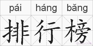 排行榜的拼音