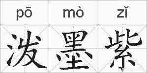 泼墨紫的拼音
