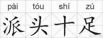 派头十足的拼音